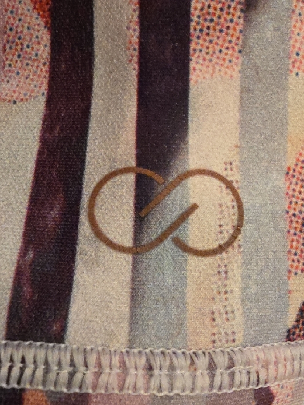 CALIA Striped Pastel Mesh Inset Leggings. Size XS - Picture 3 of 5